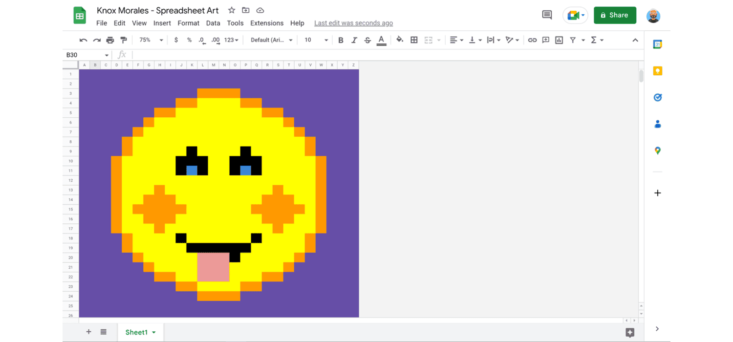 how to make a pixel art in google sheets 