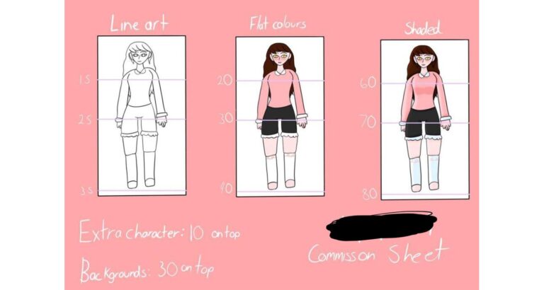 How to Make an Art  Commission Sheet